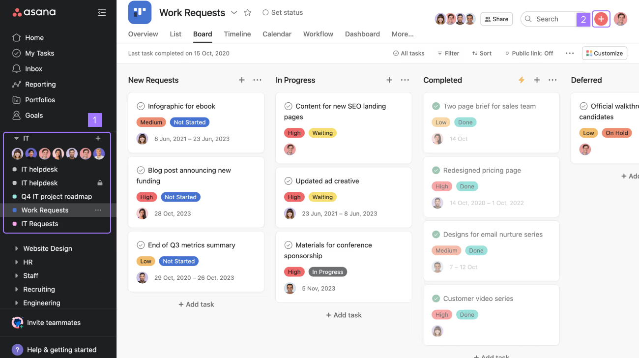 Asana, the best Monday.com alternative for team management