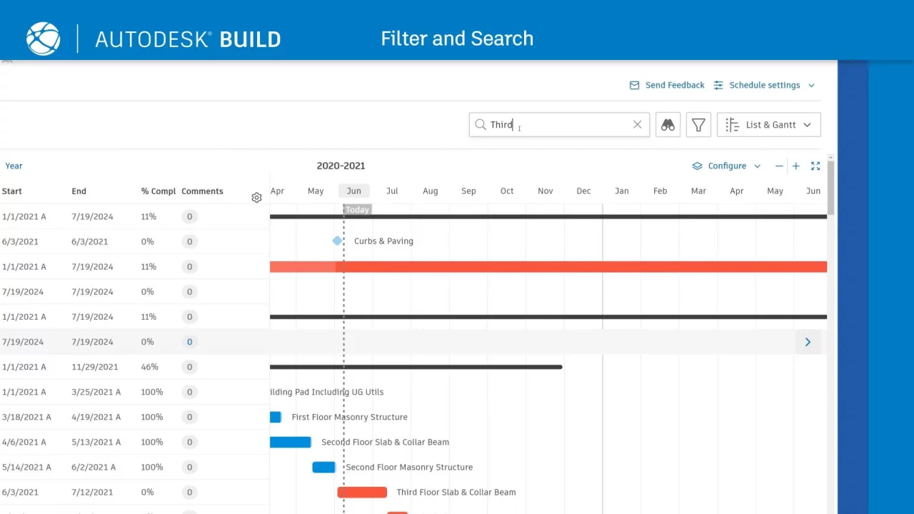 AutoDesk Build a good construction scheduling software