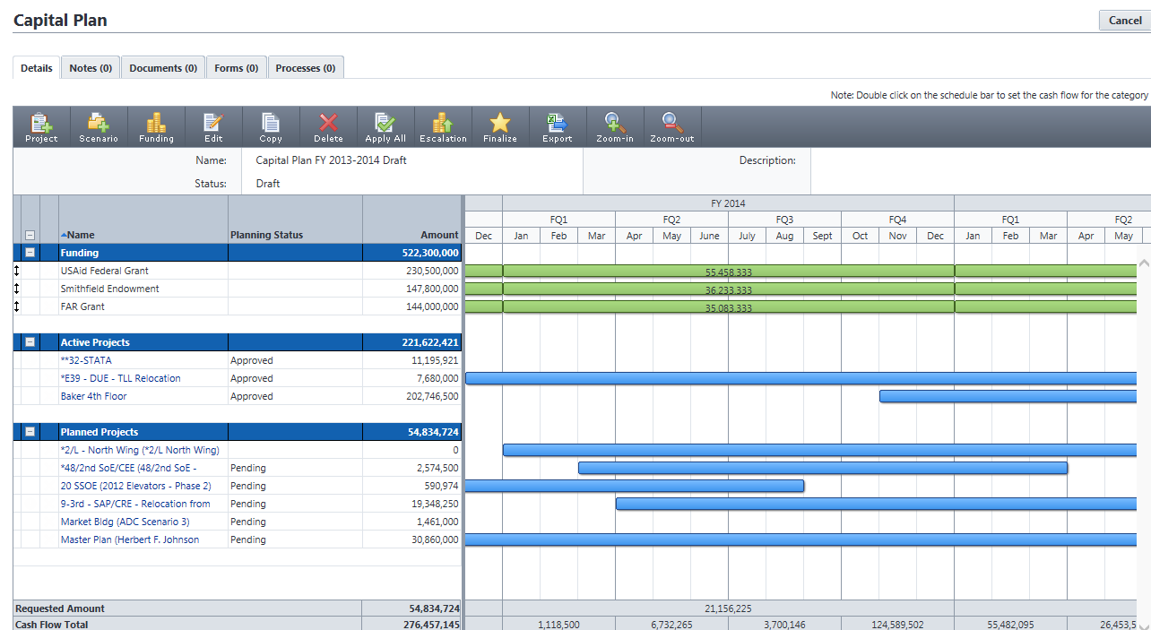 ESub's Gantt chart is one of the features that make it a good construction scheduling software
