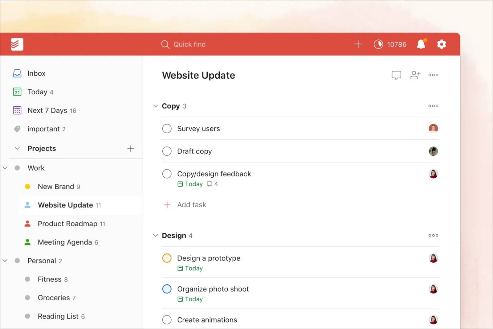 Todoist task lists make it one of the best Wunderlist alternatives