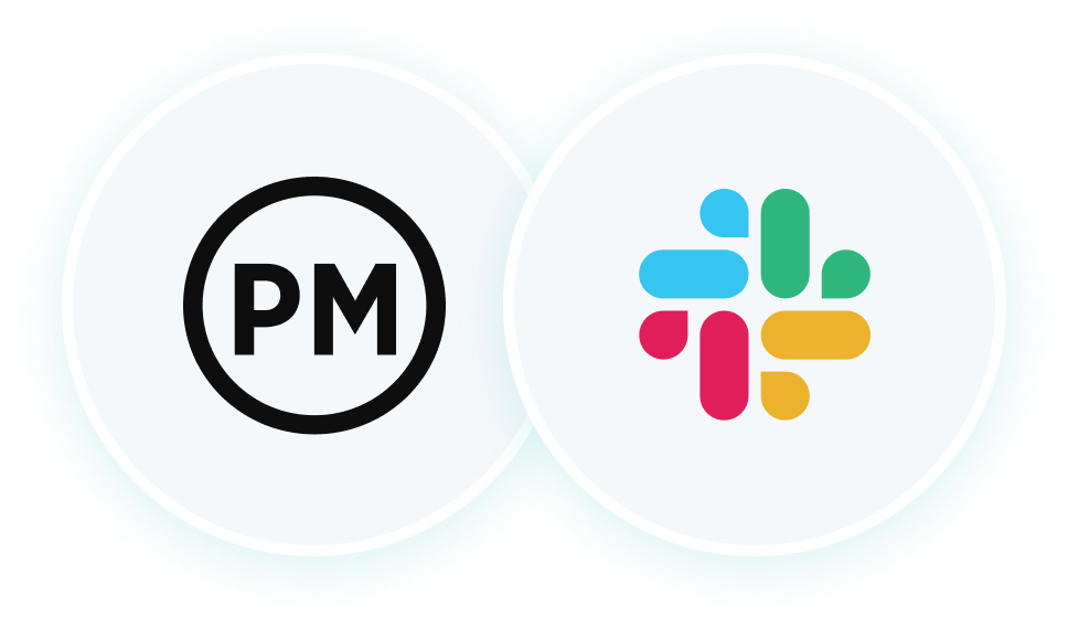 ProjectManager and Slack logos side by side