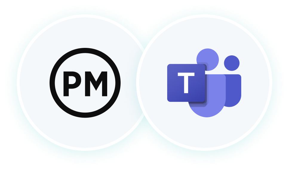 ProjectManager and MS Teams logos side by side