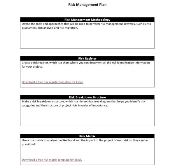 business planning and risk management