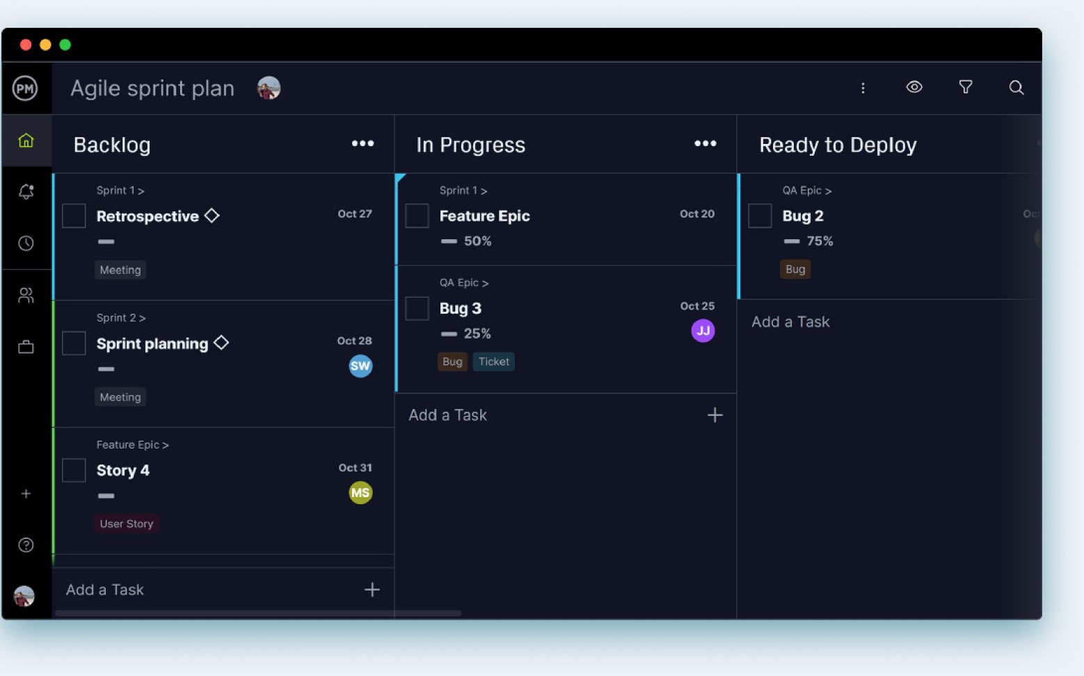 agile project management software with kanban boards