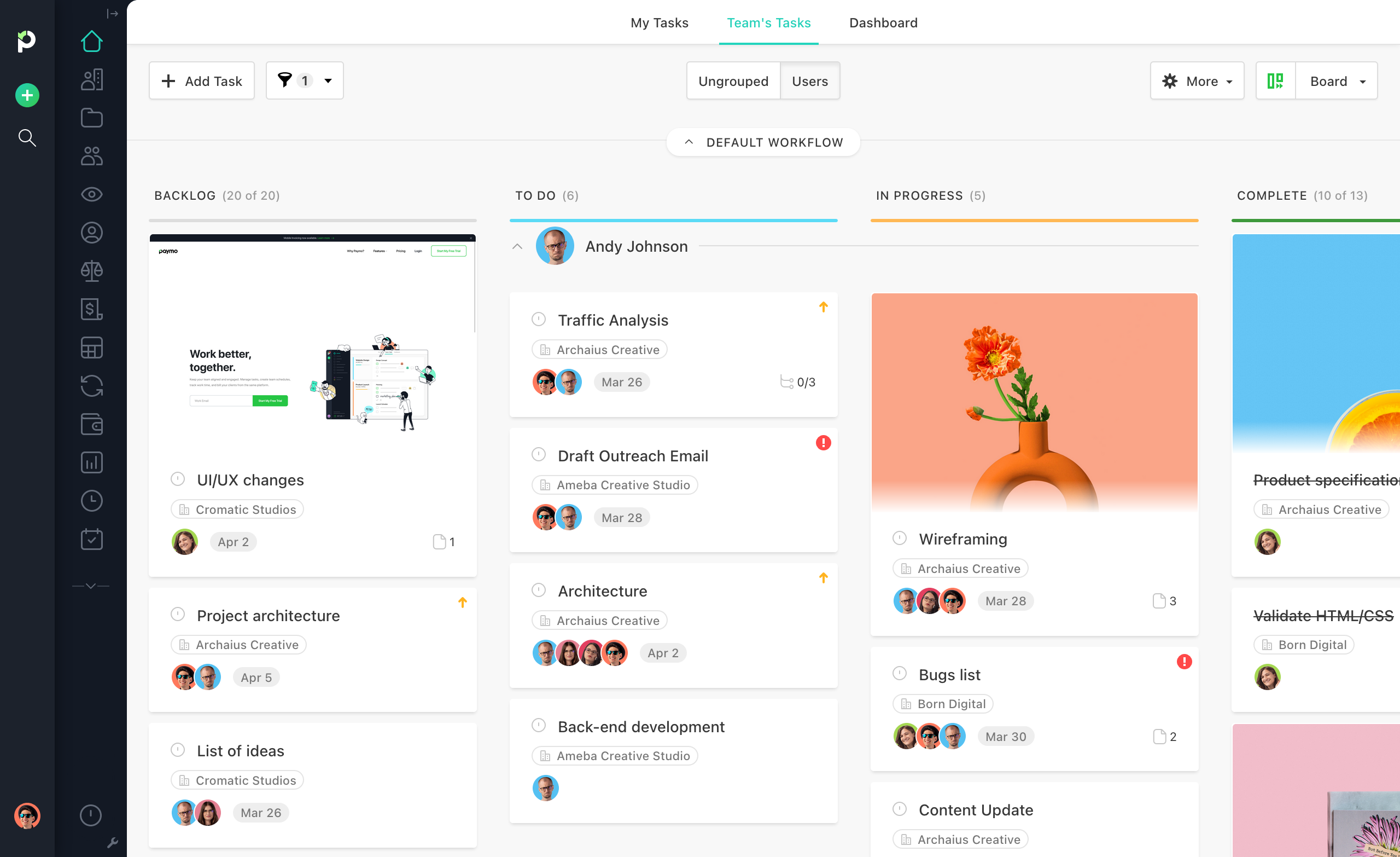 Paymo, a Microsoft Project alternative for time tracking