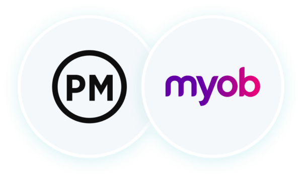 ProjectManager and MYOB logos side by side
