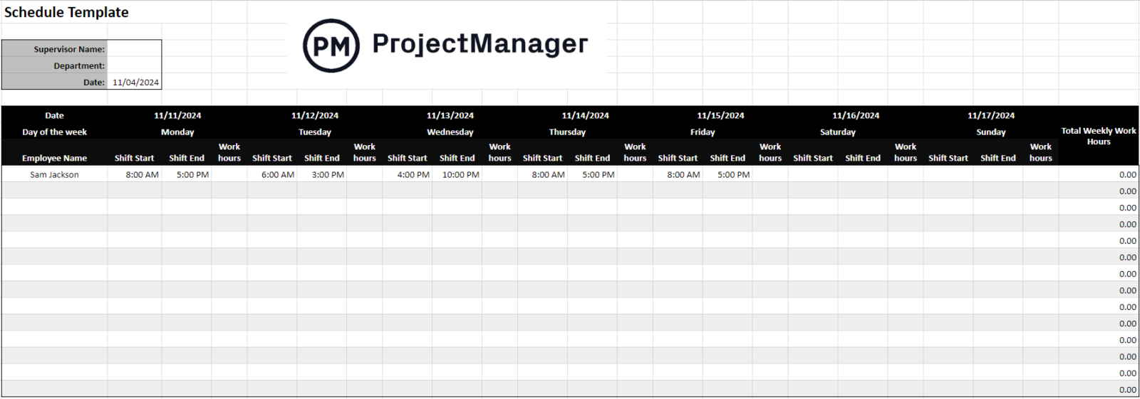 Free Schedule Template for Google Sheets: Manage Schedules Online
