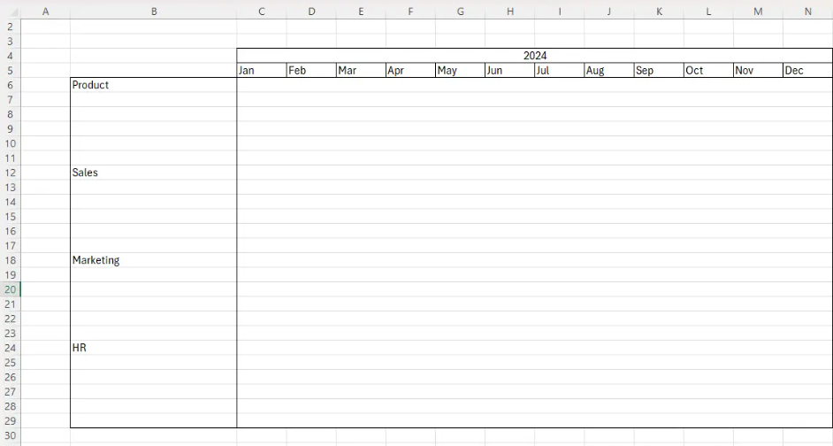 Excel timeline template without tasks