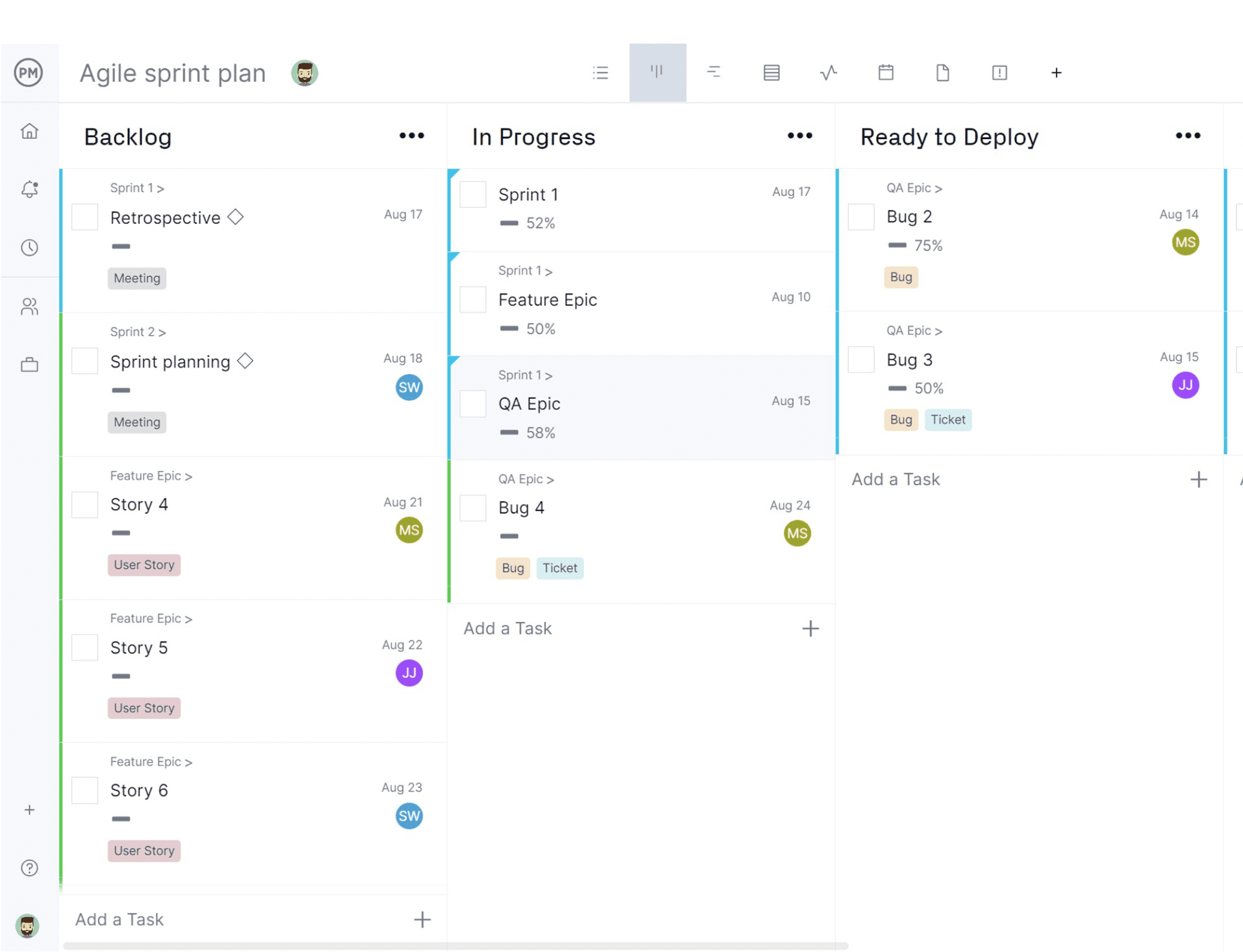 agile project management software with kanban