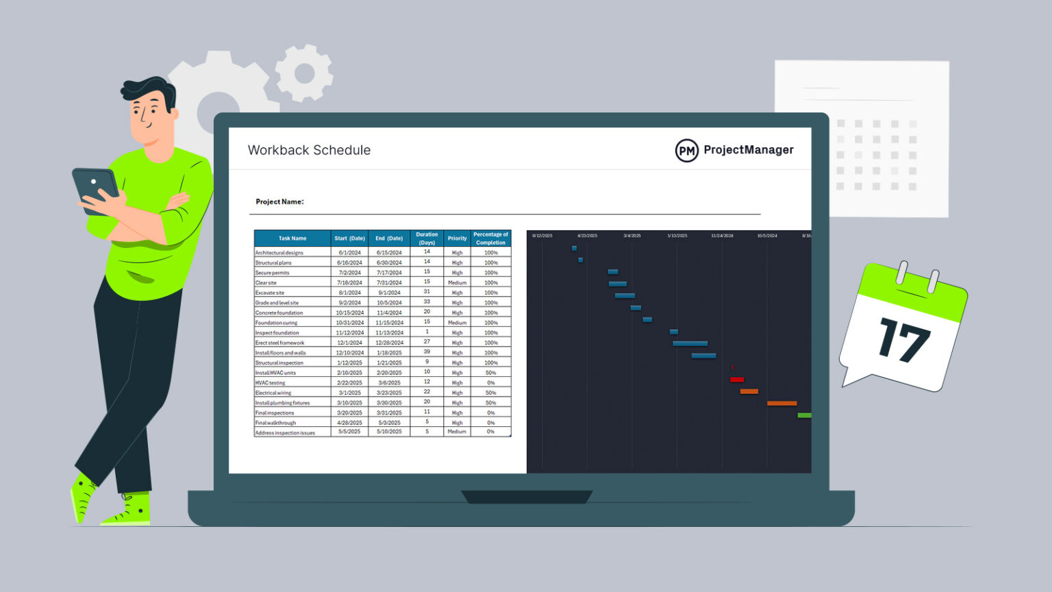 Workback Schedule Template ProjectManager Workback Schedule Template ProjectManager
