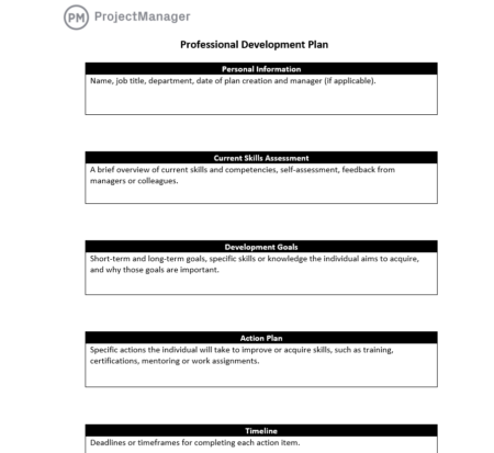 Professional Development Plan Template for Word (Free Download)
