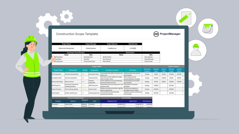 Construction Scope of Work Template for Excel (Free Download)