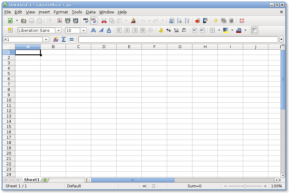Excel spreadsheet libreoffice calc screenshot