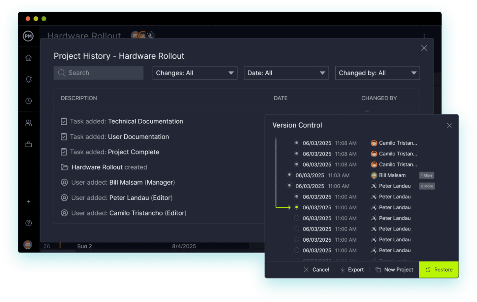Project Version Control - ProjectManager