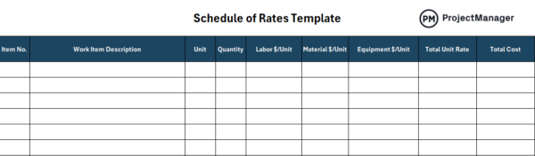 How to Make a Schedule of Rates for a Construction Project