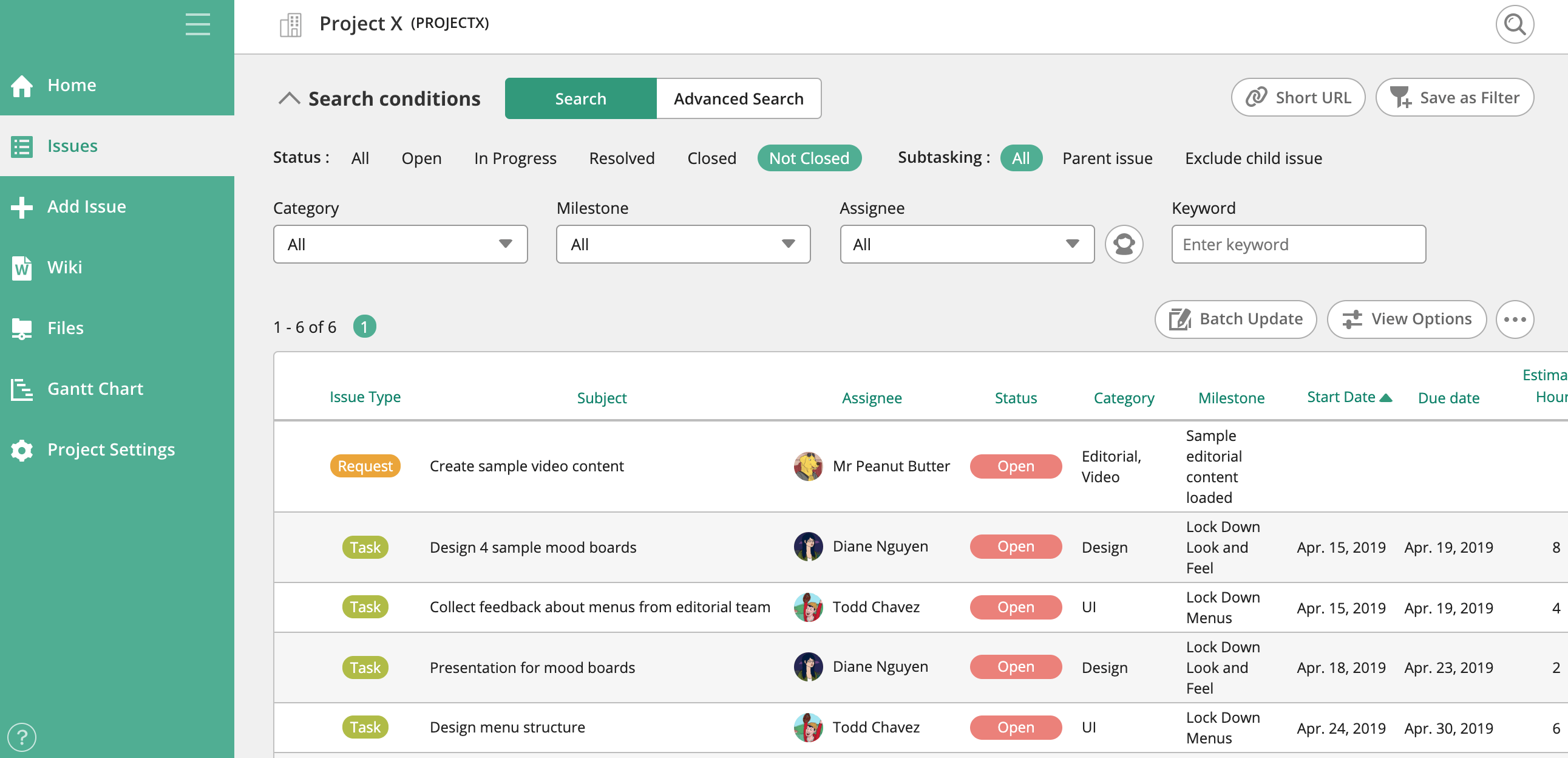 Issue tracking software, Backlog by nulab
