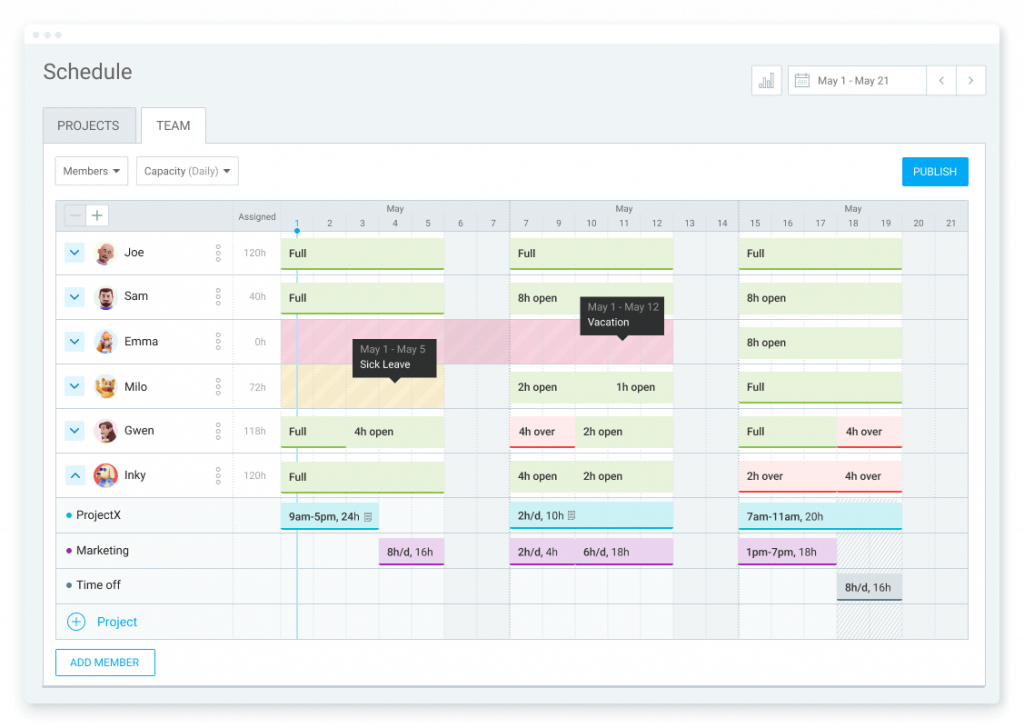 Time tracking software for consultants, Clockify screenshot
