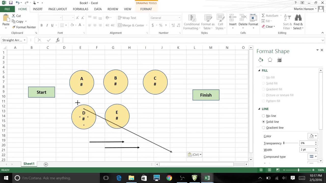 PERT chart maker, Microsoft Excel