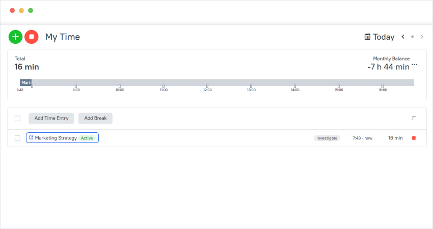 Time tracking software for consultants, Tick TimeTracker screenshot