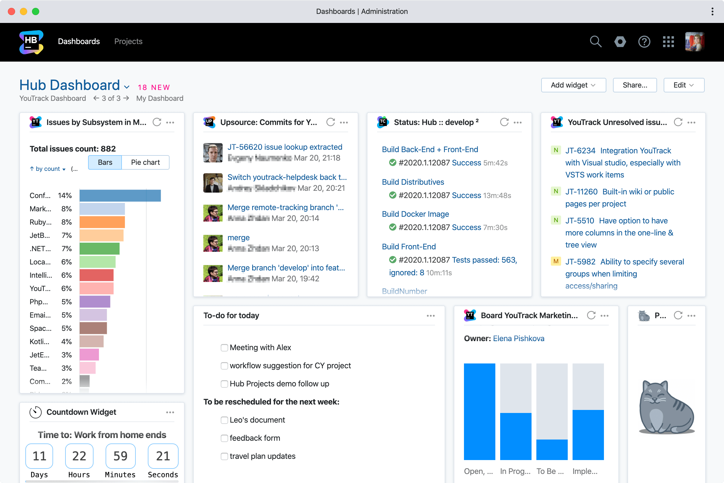 Issue tracking software, YouTrack