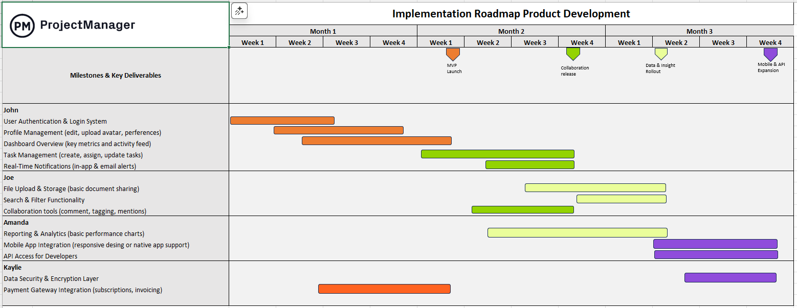 Implementation roadmap example