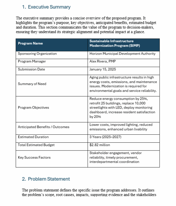 Program proposal template