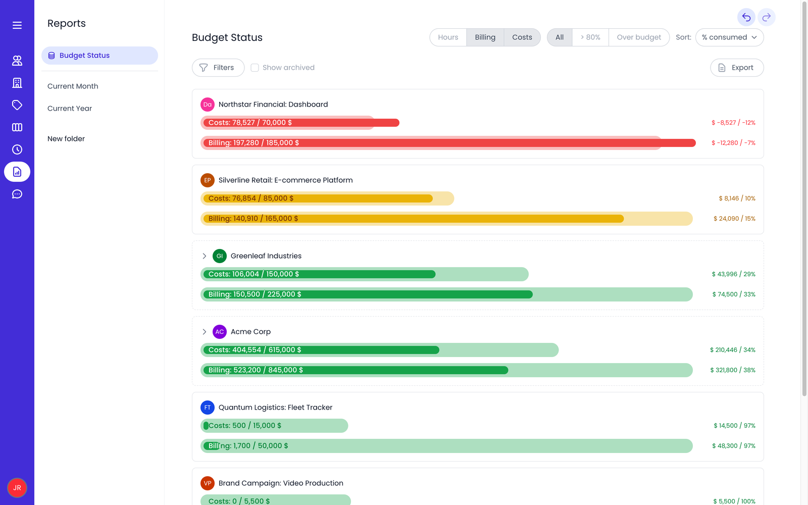 Project time tracking software Beebole