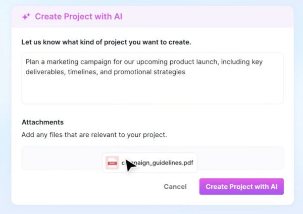Motion AI project management