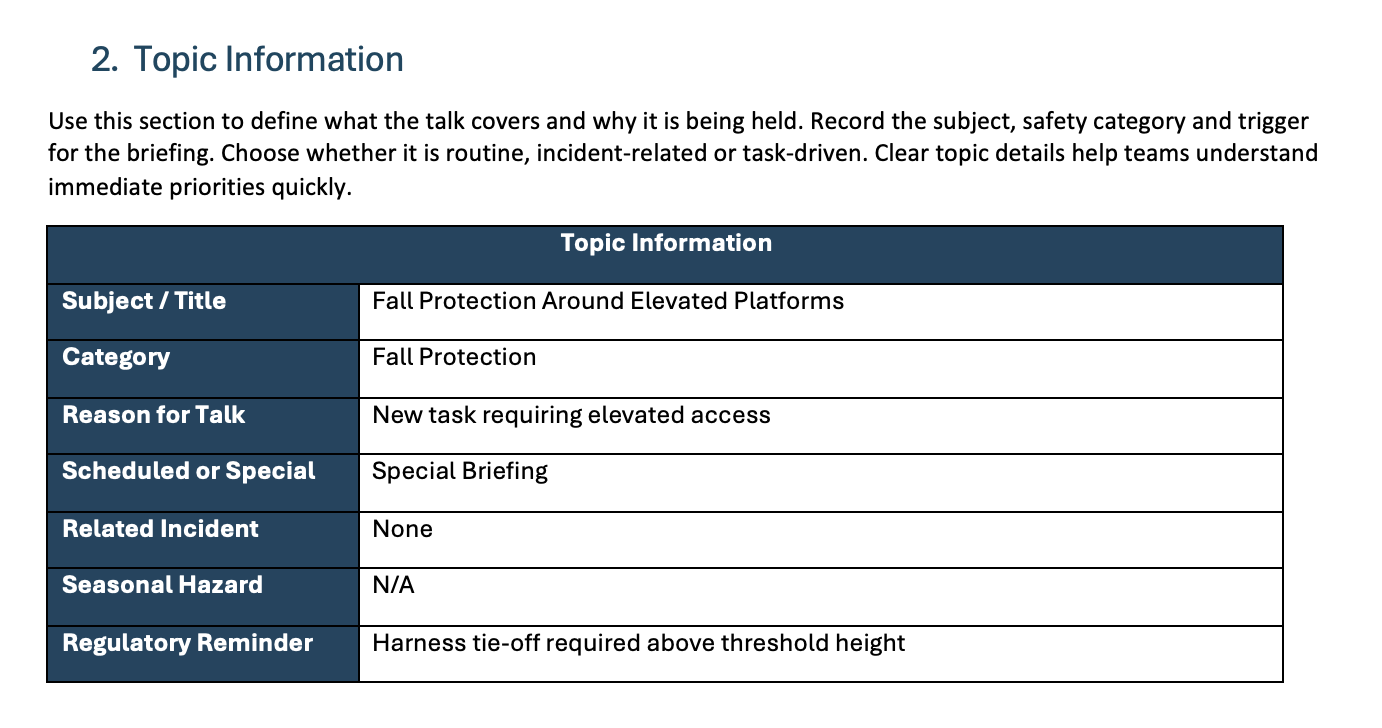 Talk Topic Files Toolbox Talk Template for Word (Free Download)