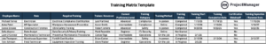 Editable Training Matrix Training Matrix Template for Excel (Free Download)