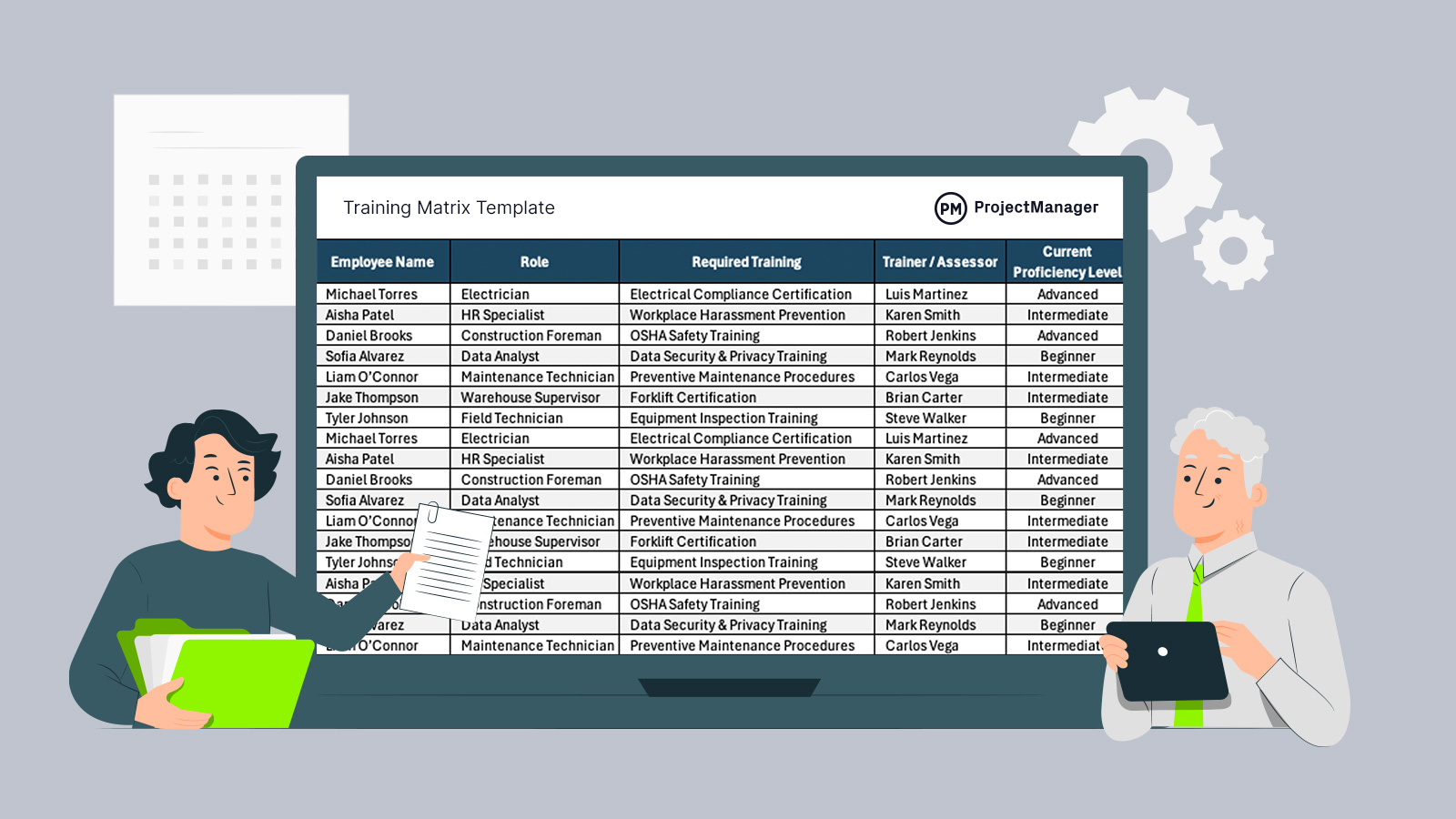 Training matrix template featured image