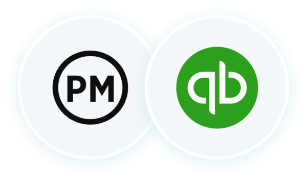 ProjectManager and QuickBooks logos side by side