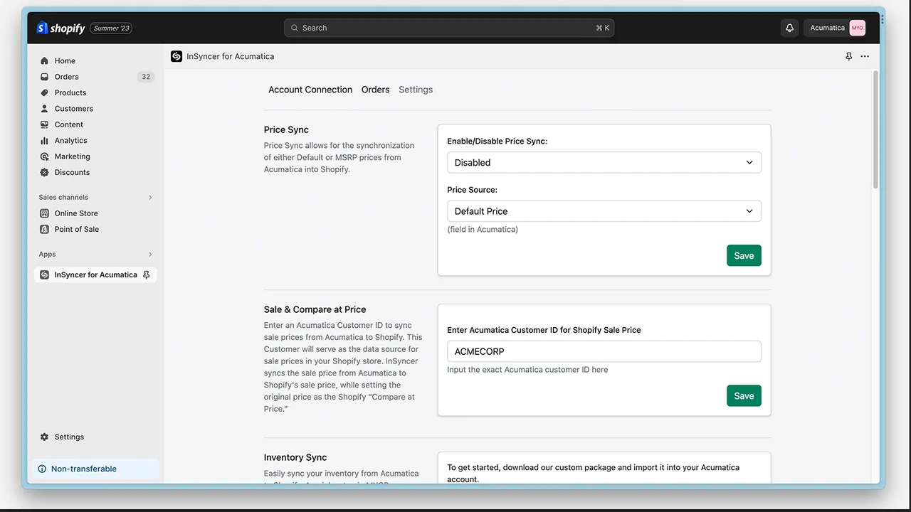 Best MYOB Acumatica integration, InSyncer