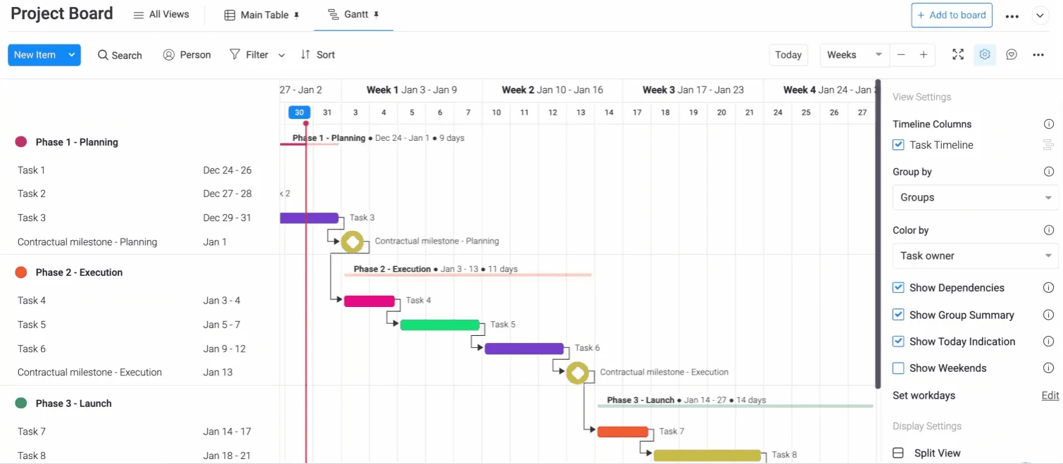Monday.com, a Microsoft project alternative for task management